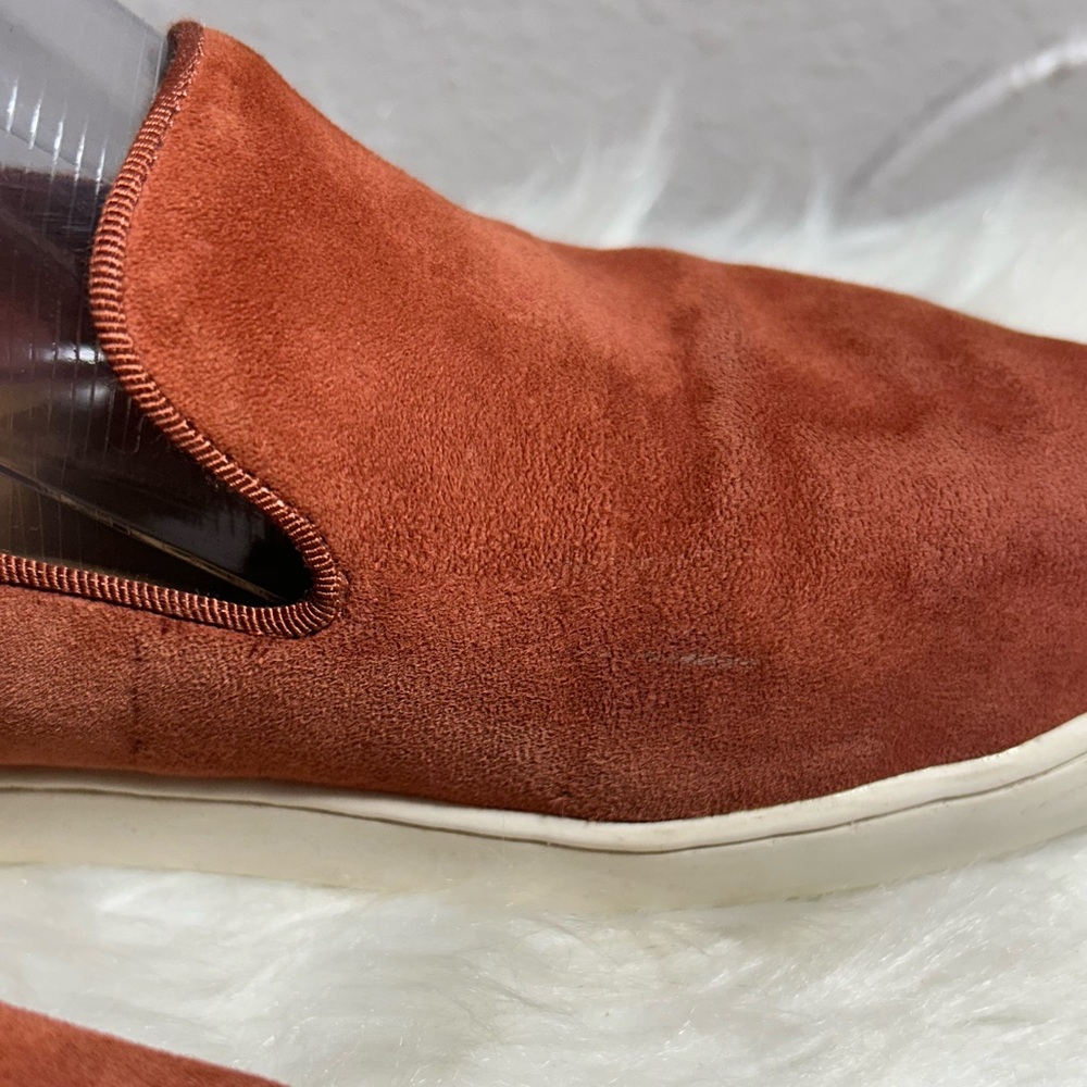 Birdies The Swift Slip-On Sneaker Suede Leather Flats Nutmeg Orange Size - Picture 7 of 9